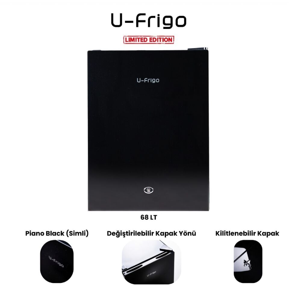 U-Frigo Limited Edition 68 Litre 12-24v Yandan Kapaklı Buzdolabı