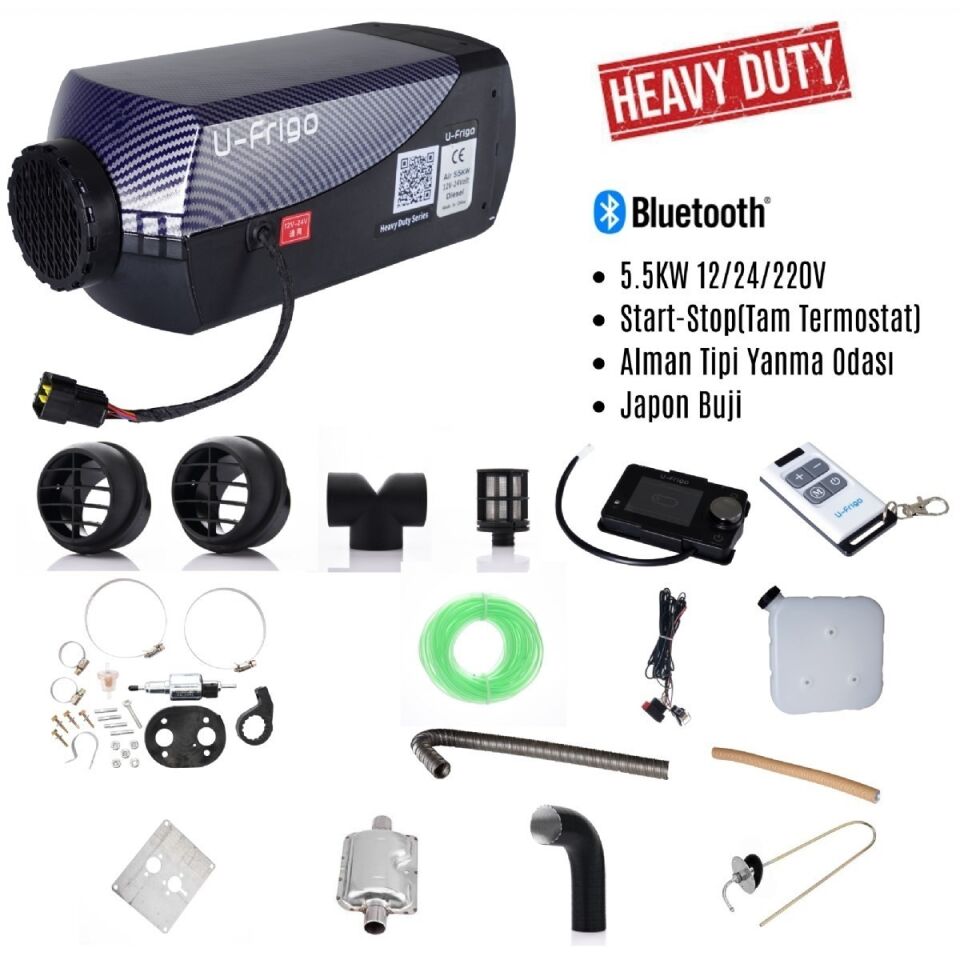 U-Frigo 5.5Kw 12-24V Sabit Dizel Isıtıcı