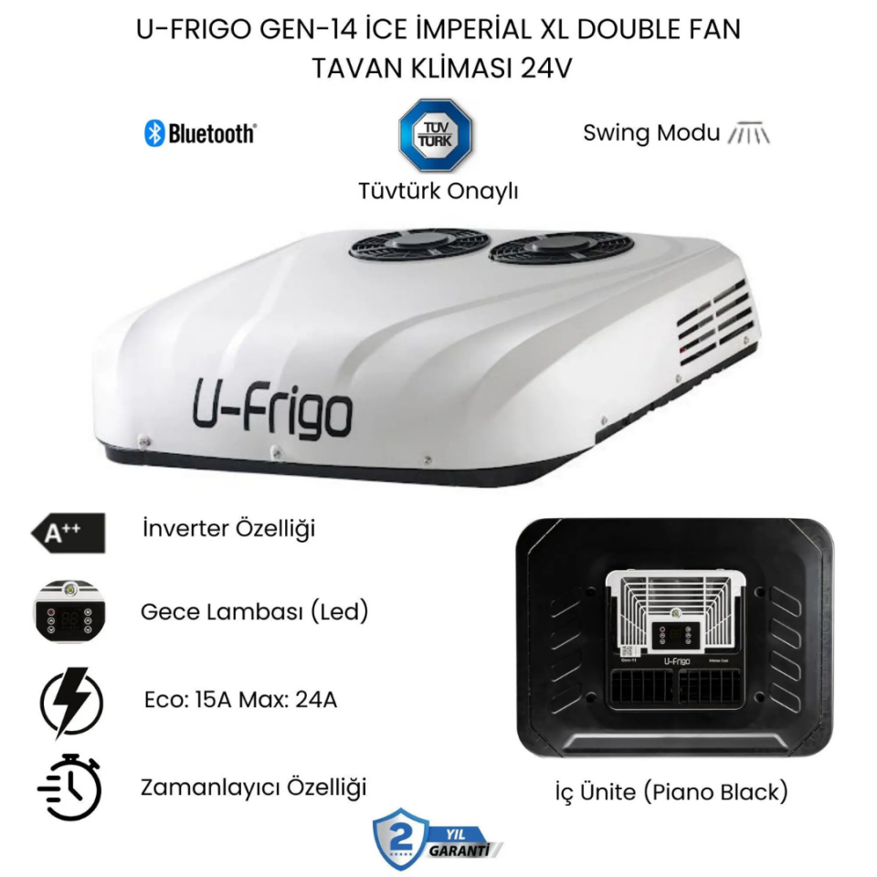 U-Frigo Gen-14 24V Çift Fan Tavan Kliması